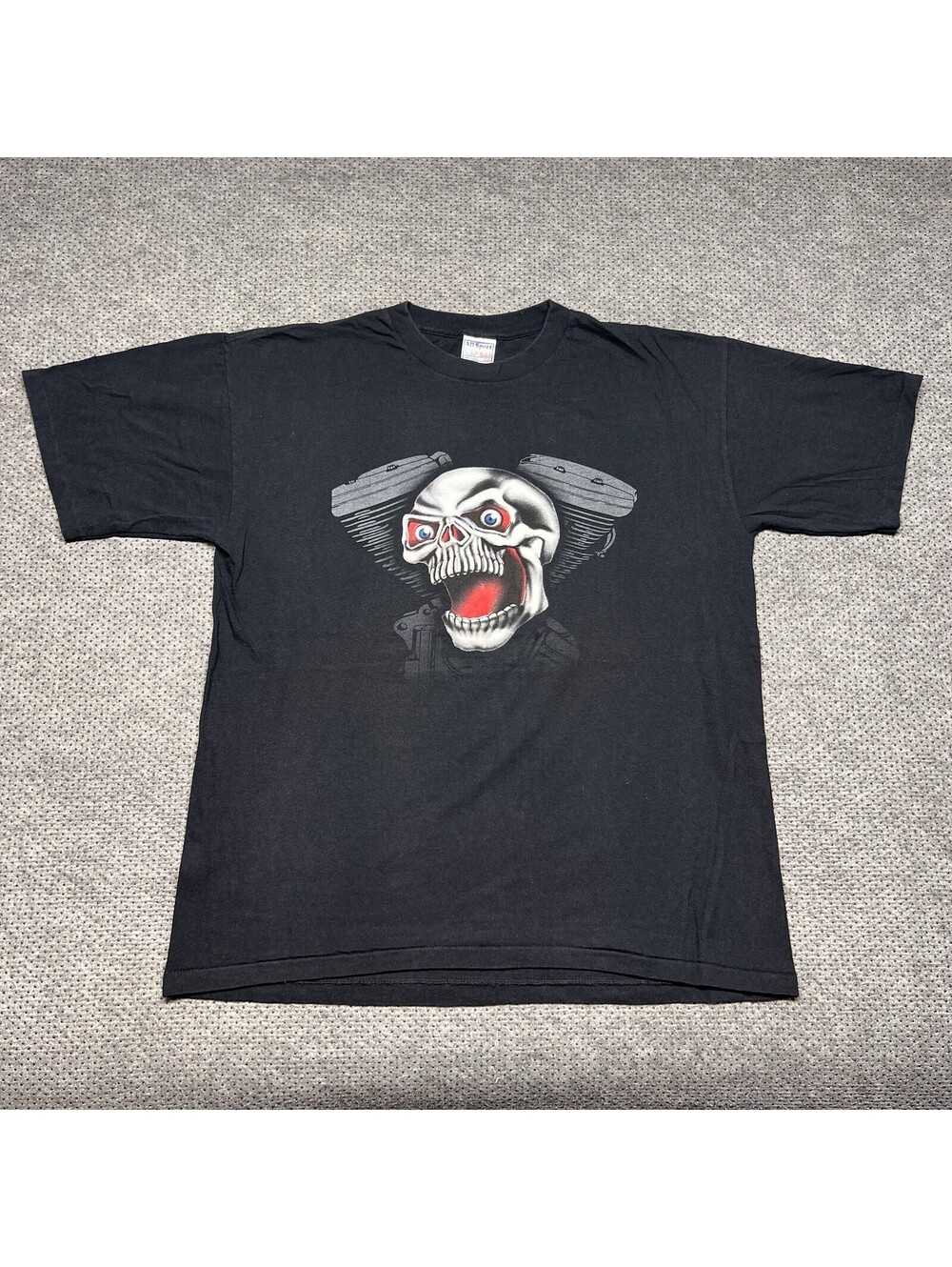 Vintage 1990S Asheville North Carolina Scooter Tramps Skull T-Shirt XL Rare Mens